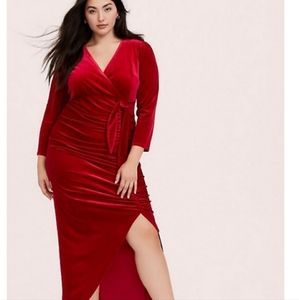 Torrid red velvet dress, size 24
